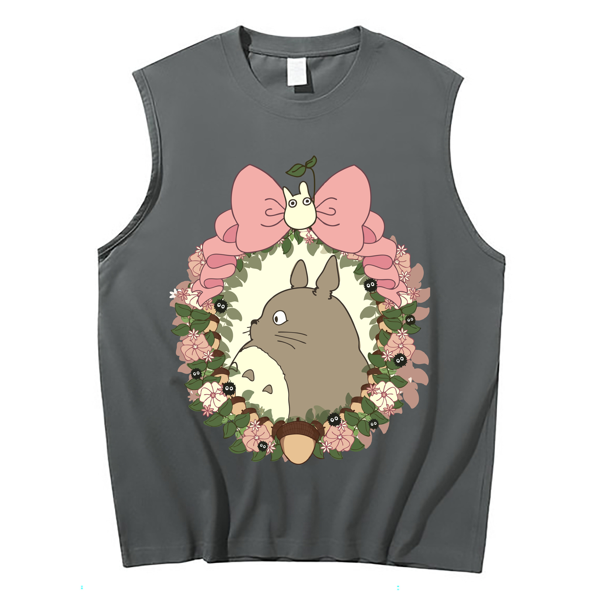 （画像用） となりのトトロ 草壁メイ 草壁サツキ My Neighbor Totoro Satsuki Kusakabe Mei Kusakabe コットン100％タンクトップ（フロントプリント）